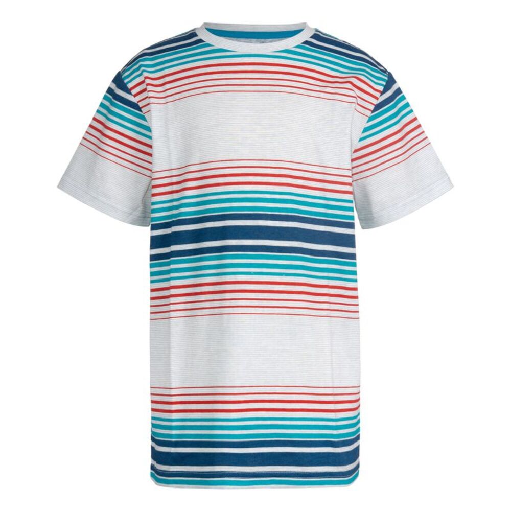 Univibe Big Boys Cristiano Multi Stripe Crew T-Shirt
